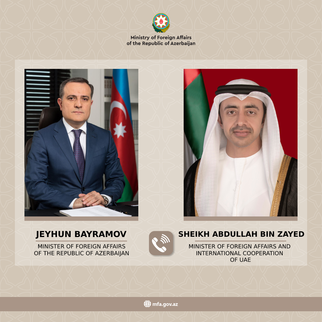 FMs of Azerbaijan, UAE hold phone conversation, discuss various issues