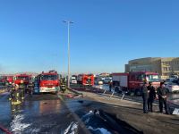 Пожар в результате ДТП на дороге Баку-Газах потушен (ФОТО/ВИДЕО)