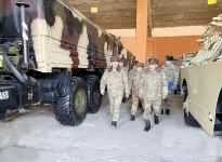 Проверена боеготовность базы мобилизационного обеспечения сухопутных войск Азербайджана (ФОТО/ВИДЕО)