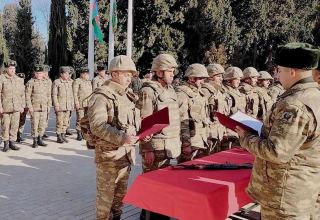 Azerbaijani army holding events on enrollment in active military service, transfer to reserve (VIDEO)