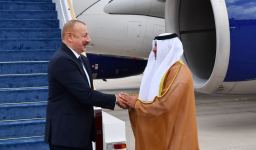 Президент Ильхам Алиев прибыл с рабочим визитом в Объединенные Арабские Эмираты (ФОТО/ВИДЕО)