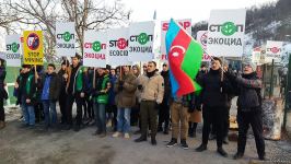 Peaceful protest continues on Azerbaijan's Lachin-Khankendi road despite cold weather (PHOTO/VIDEO)
