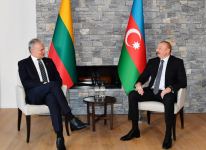 Azerbaijani President Ilham Aliyev meets Lithuanian President Gitanas Nausėda in Davos (PHOTO/VIDEO)