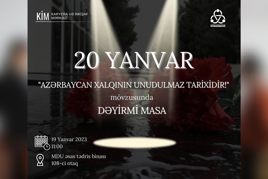 20 Yanvar - Ümumxalq Hüzn Gününə həsr olunmuş dəyirmi masa keçirilib (FOTO)