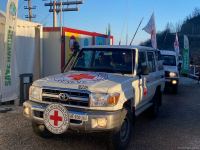 Five ICRC vehicles move freely along Azerbaijan's Lachin-Khankendi road (PHOTO)