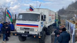 Vehicles of Russian peacekeepers pass freely along Azerbaijan's Lachin-Khankendi road (PHOTO)