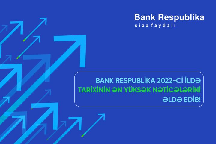 Bank Respublika 2022-ci ildə tarixinin ən yüksək nəticələrini əldə edib