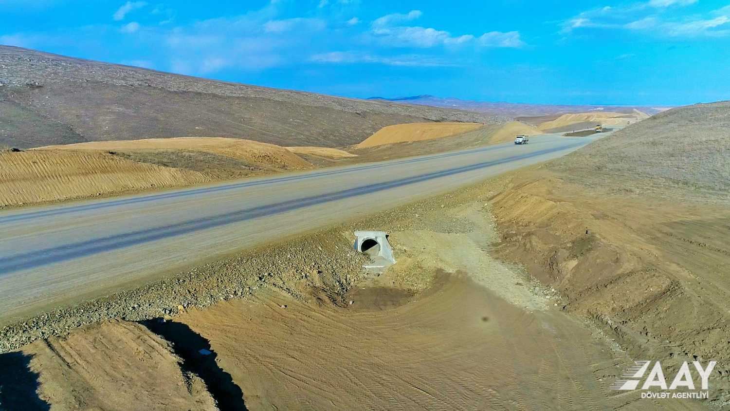 Azerbaijan talks rapid construction progress of Aghdam-Fuzuli highway (PHOTO/VIDEO)