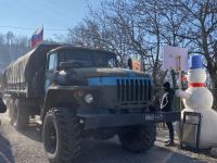 More supply vehicles of Russian peacekeepers drive freely along Azerbaijan's Lachin-Khankendi road (PHOTO)