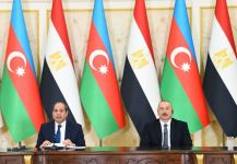 Azerbaijani, Egyptian presidents make press statements (PHOTO/VIDEO)