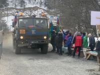 Rusiya sülhməramlılarına aid daha 13 avtomobil Laçın yolundan keçib (FOTO)