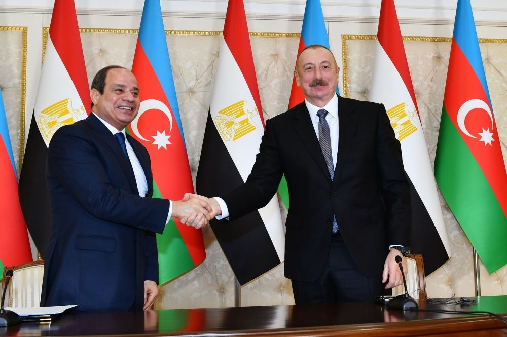 Президенты Азербайджана и Египта выступили с заявлениями для прессы (ФОТО/ВИДЕО)