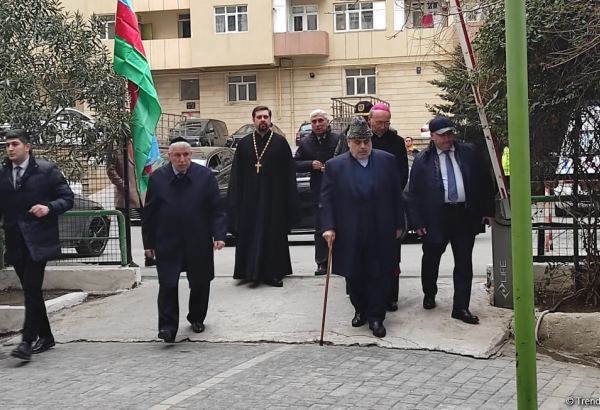 Лидеры религиозных конфессий Азербайджана принимают участие в траурной церемонии шехида Орхана Аскерова (ФОТО)