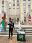 Azerbaijanis hold peaceful protest against environmental terrorism in front of Houston City Hall (PHOTO)