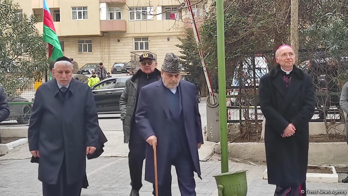 Лидеры религиозных конфессий Азербайджана принимают участие в траурной церемонии шехида Орхана Аскерова (ФОТО)