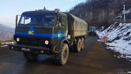По Лачинской дороге проехали три грузовых автомобиля РМК (ФОТО)