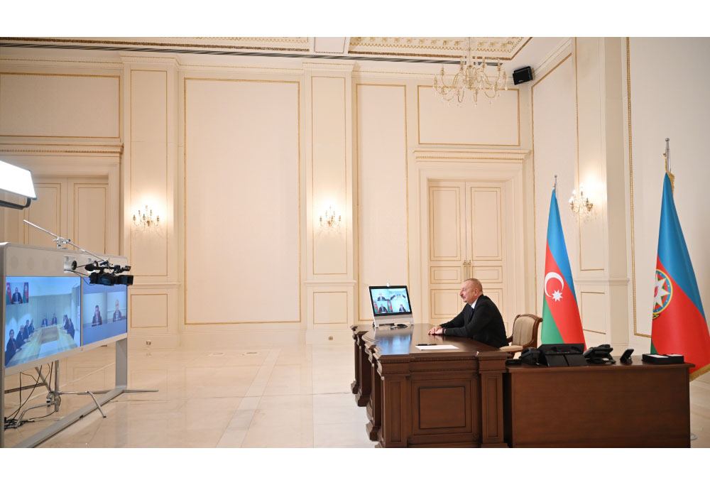 President Ilham Aliyev receives Turkish Minister of National Education, group of Turkish parliamentarians via videoconference (PHOTO/VIDEO)