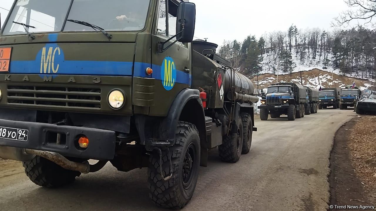 Convoy of Russian peacekeepers passes freely along Azerbaijan's Lachin-Khankendi road (PHOTO)