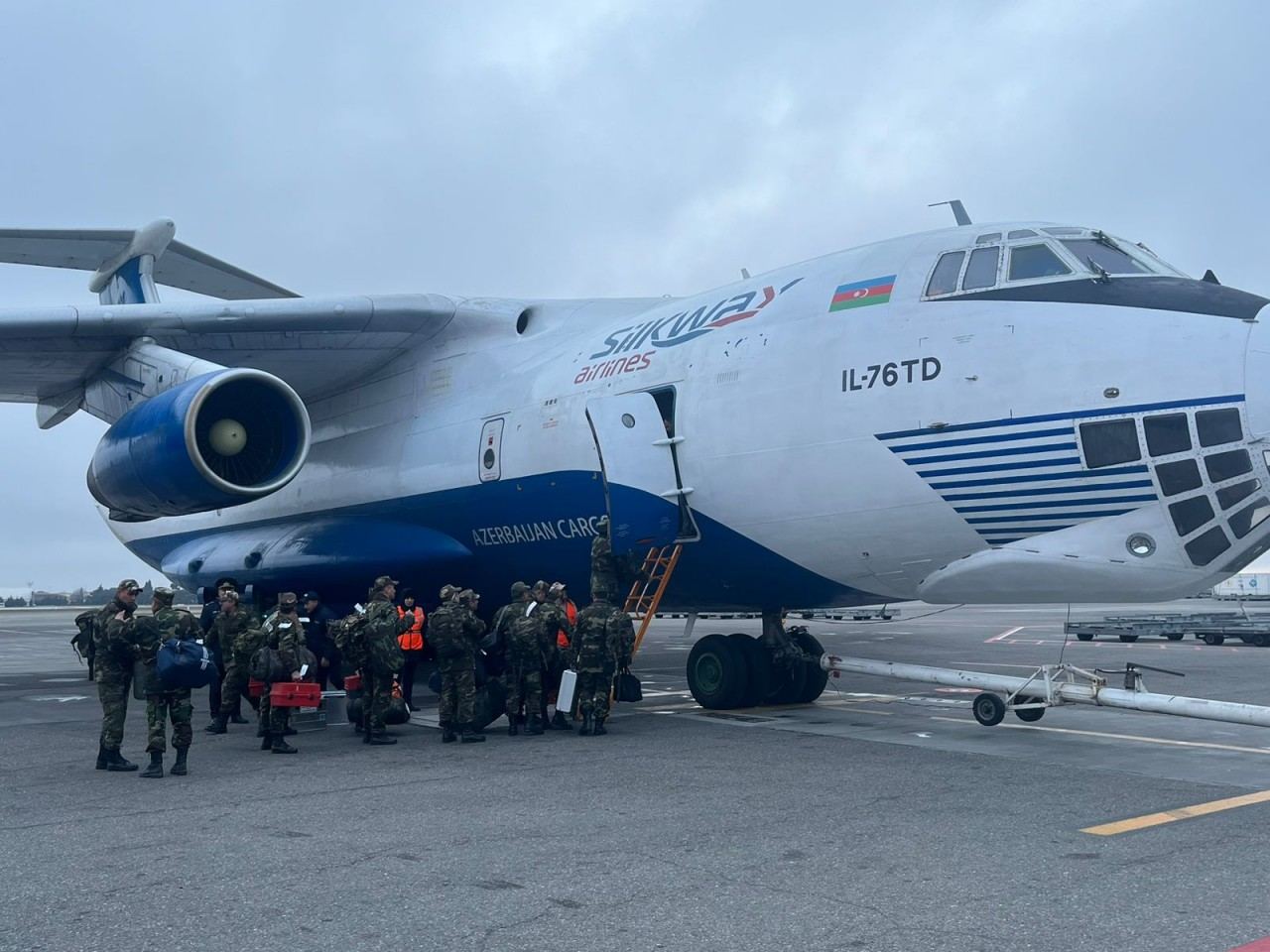 Another plane with aid heading to Türkiye, upon instructions of President Ilham Aliyev (PHOTO)