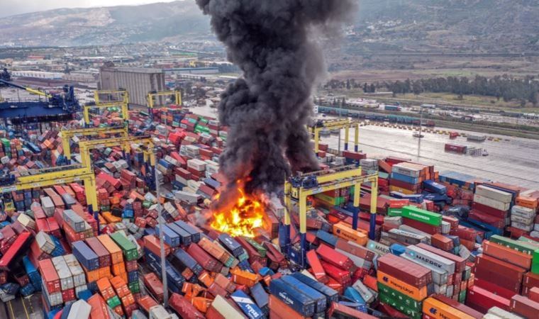 Fire resumed in port of Iskenderun