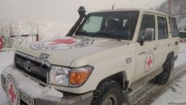 Four ICRC vehicles move freely along Azerbaijan's Lachin-Khankendi road (PHOTO)