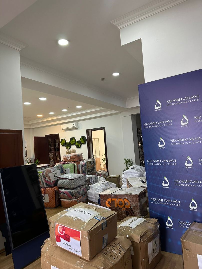Azerbaijan's Nizami Ganjavi International Center sends aid to quake-hit Türkiye (PHOTO/VIDEO)