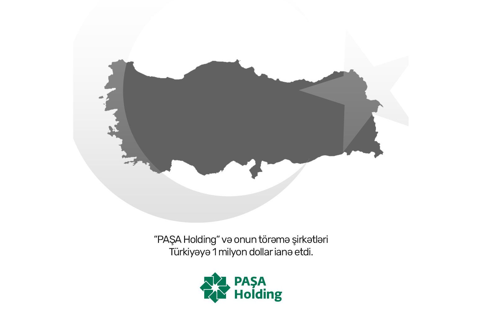 PASHA Holding and its subsidiaries donated 1 million dollars to support Türkiye