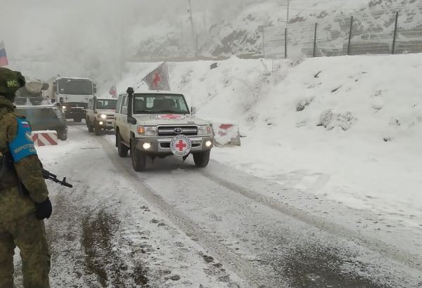 ICRC convoy drives freely along Azerbaijan's Lachin-Khankendi road (PHOTO)