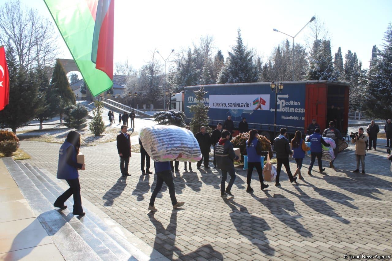 Из Гёйгёльского района направлена гуманитарная помощь пострадавшим от землетрясения в  Турции (ФОТО)