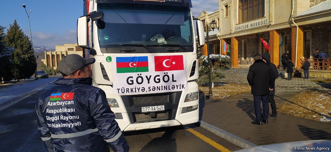 Azerbaijan's Goygol district sends humanitarian aid to quake-hit Turkish citizens (PHOTO)