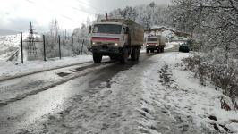 Rusiya sülhməramlılarına aid daha 15 avtomobil Laçın yolundan keçib (FOTO)