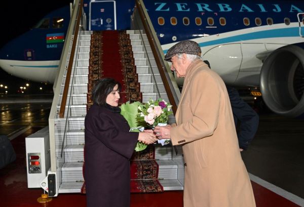 Chair of Azerbaijani Parliament arrives in Russia on official visit (PHOTO)