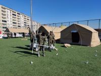 Azerbaijani rescuers setting up tents for earthquake-affected people in Türkiye (PHOTO/VIDEO)