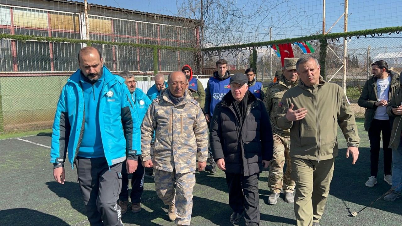 Turkish officials visit mobile field hospital of Azerbaijani Ministry of Emergency Situations in earthquake-hit Türkiye (PHOTO/VIDEO)