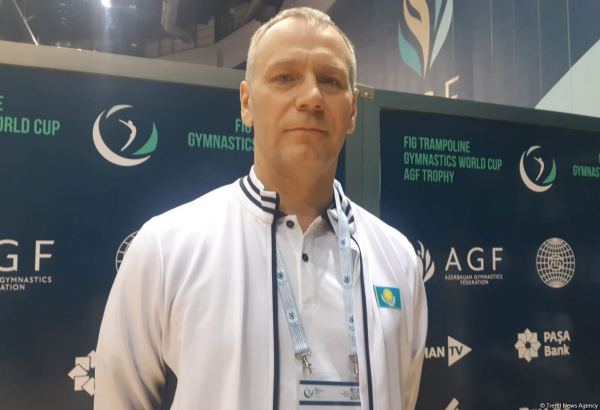 Kazakhstan trampoline team's coach shares great pleasure from competitions in Baku