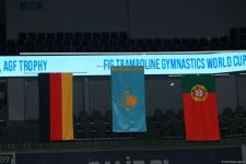 Состоялась церемония награждения победителей Кубка мира по прыжкам на батуте в Баку среди синхронных пар (ФОТО)