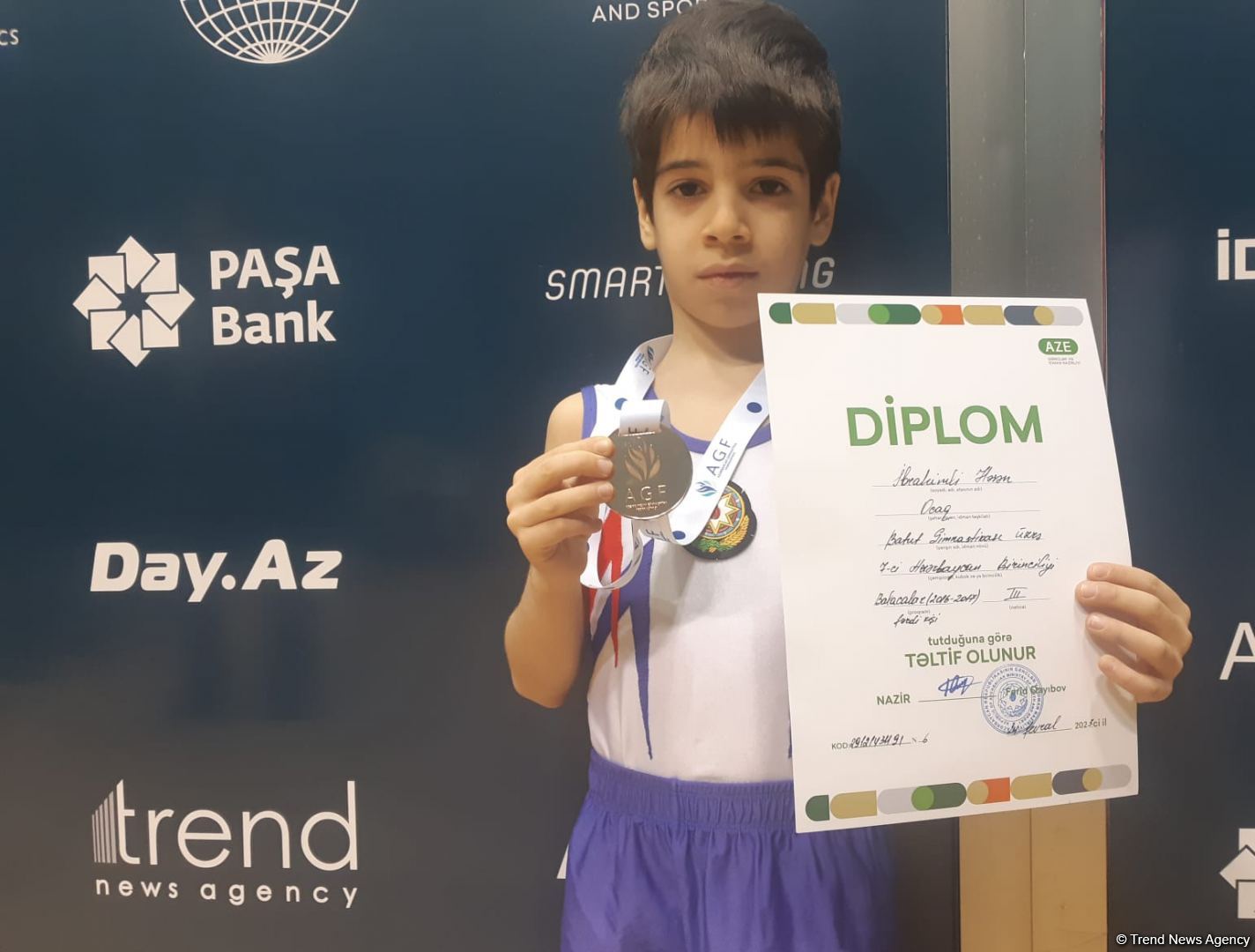 Azerbaijani athlete shares joy from winning bronze medal at his first tumbling competition