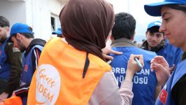 Azerbaijani volunteers returning from quake-hit Türkiye (PHOTO)