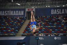 Kazakh gymnast wins gold in floor exercise at FIG Artistic Gymnastics World Cup in Baku (PHOTO)