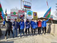 Azerbaijani eco-activists continue peaceful protest on Lachin-Khankendi road (PHOTO)