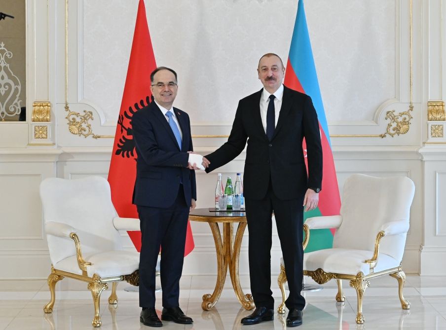 President Ilham Aliyev meets President of Albania Bajram Begaj (PHOTO/VIDEO)