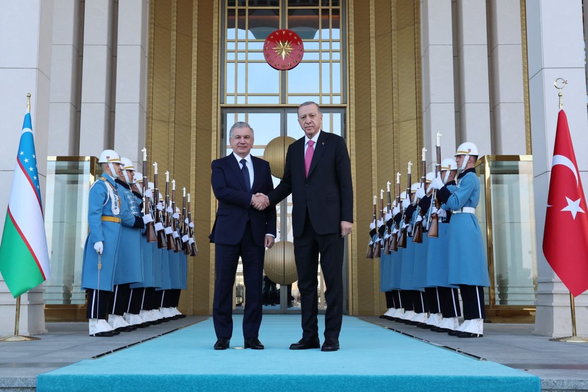 Turkish President Recep Tayyip Erdogan meets Uzbekistan's President Shavkat Mirziyoyev (PHOTO)