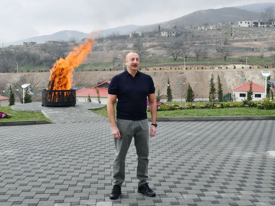 We will live forever in native Karabakh, native Zangezur - President Ilham Aliyev