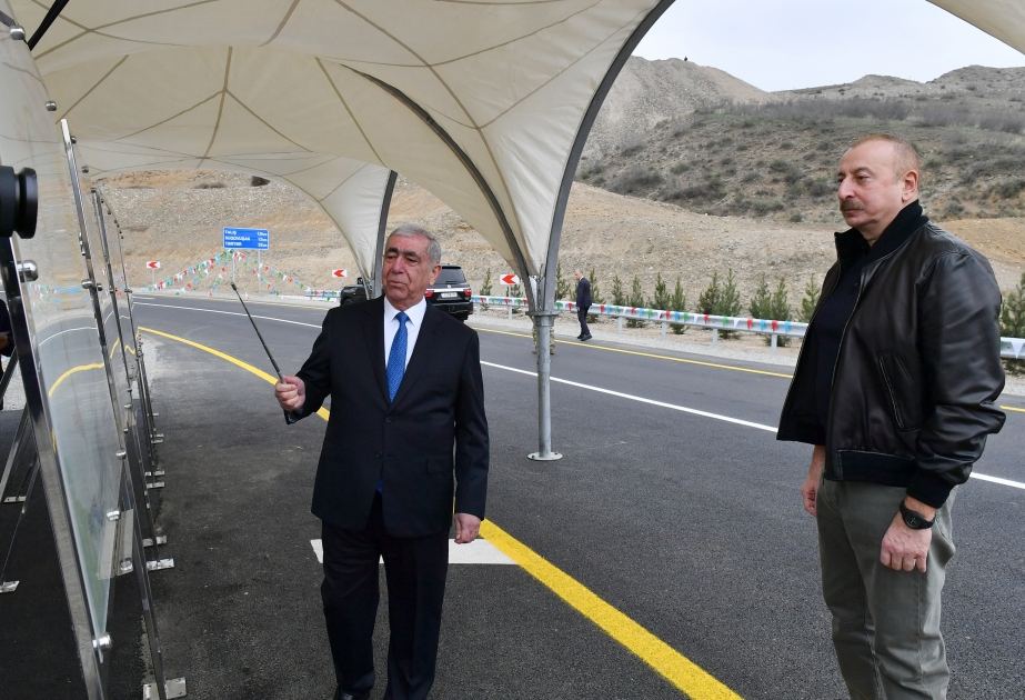 Prezident İlham Əliyev Talış-Tapqaraqoyunlu-Qaşaltı sanatoriyası yolunun açılışında iştirak edib (FOTO/VİDEO)