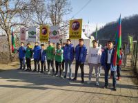 Акция протеста на дороге Лачин-Ханкенди длится 105-й день (ФОТО)