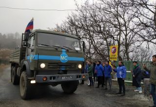 More vehicles of Russian peacekeepers move freely along Azerbaijan's Lachin-Khankendi road (PHOTO)
