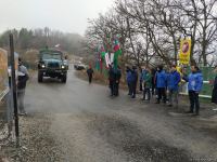 Sülhməramlılara aid tibbi və yük avtomobilləri Laçın yolundan maneəsiz keçib (FOTO)