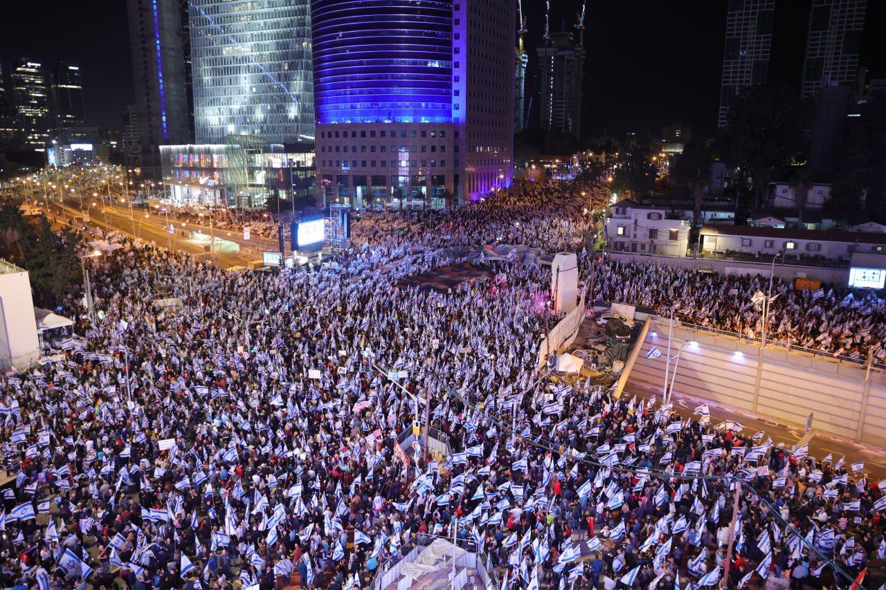 В Тель-Авиве протестуют более 200 тыс. человек против судебной реформы в Израиле