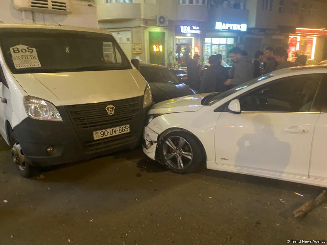 В Баку произошла цепная авария (ФОТО)