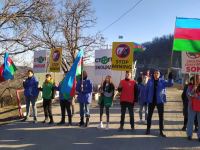 Акция протеста на дороге Лачин-Ханкенди длится 108-й день (ФОТО)